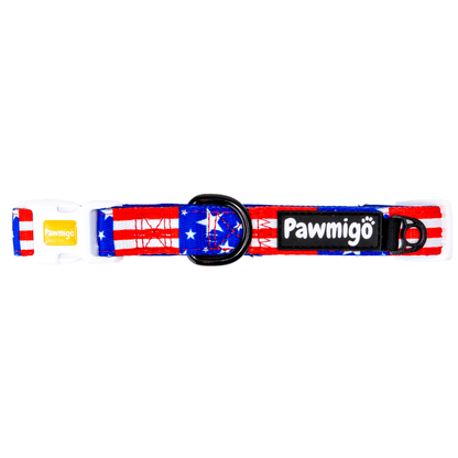 Red, White, & Bark Classic Collar Pawmigo