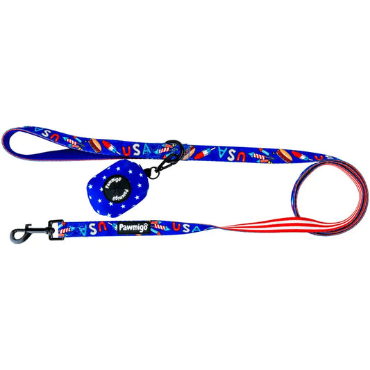 Red, White & Bark Leash Kit Pawmigo