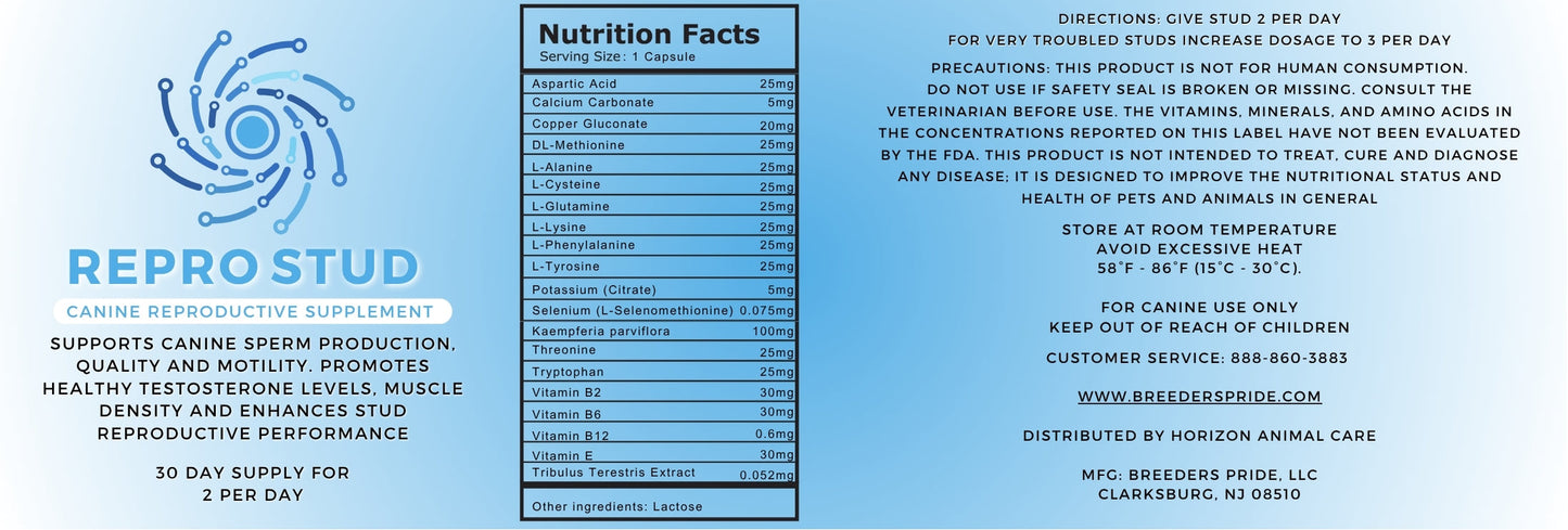 Repro Stud™ Ultimate Canine Reproduction Supplement Horizon Animal Care