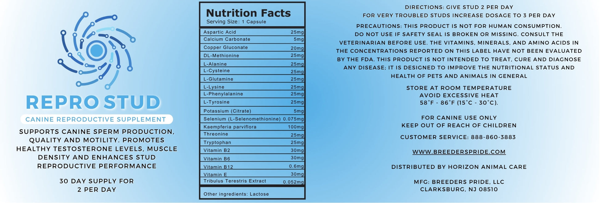 Repro Stud™ Ultimate Canine Reproduction Supplement Horizon Animal Care