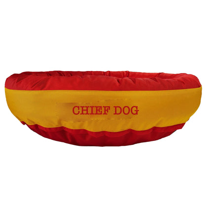 Dog Bed Round Bolster Armor Football American Dog