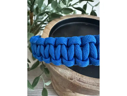 Cobra Braid in Royal Blue - Handmade Dog Collar Pawsh Pup Co.
