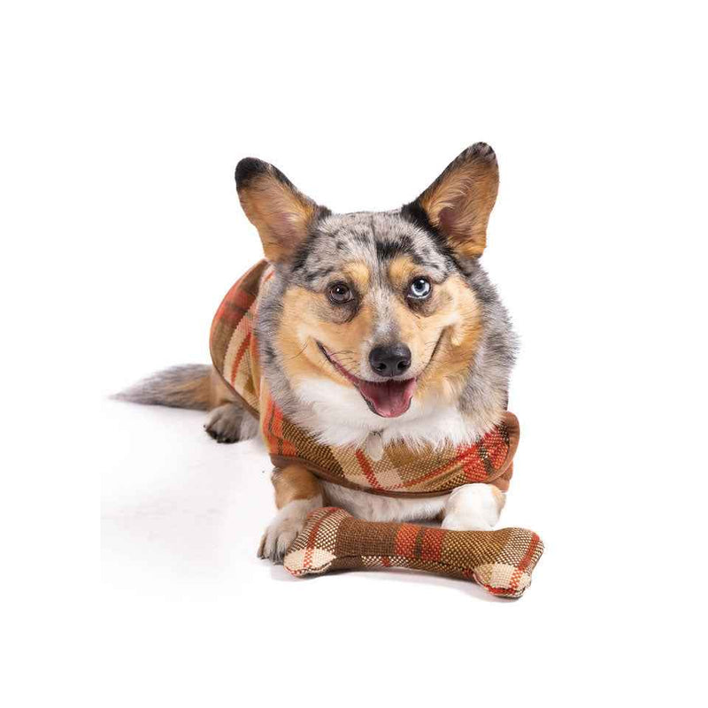 Rust Plaid Dog Coat