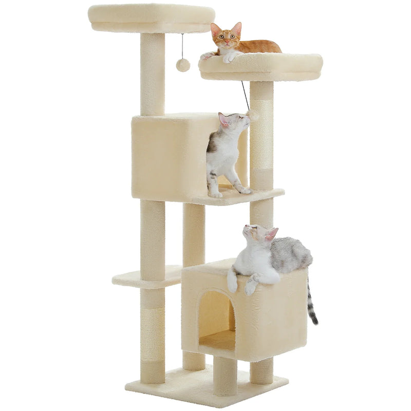 PAWZ Road Cactus Cat Tree - 133cm Tower with 2 Condos & Perches