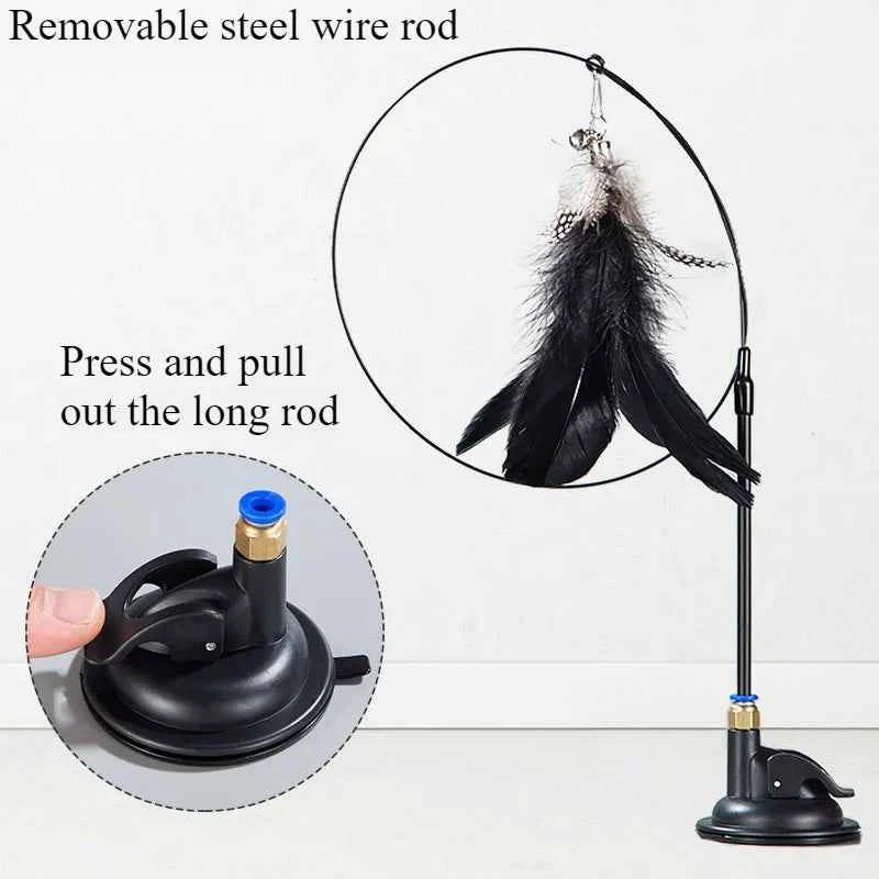 Funny Simulation Bird Cat Toy Feather with Bell Cat Stick Interactive Toy for Kitten Playing Teaser Wand Toy Pet Cats Supplies