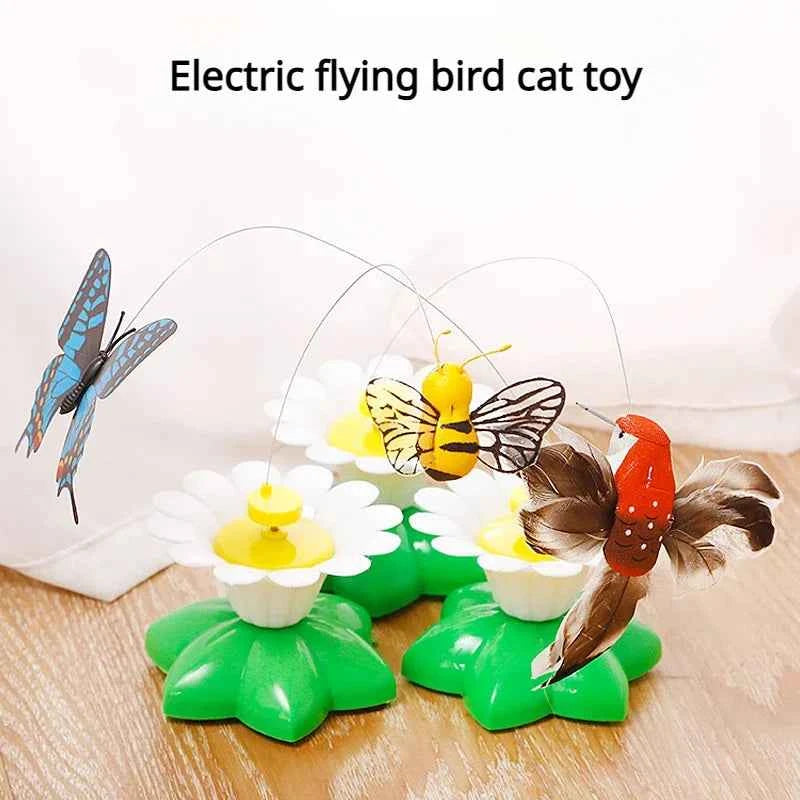 Cat Toys Rotating Electric Flying Butterfly Flying Bird Automatic Cat Teaser Toy Intelligent Training Fun Plaything Pet Supplies