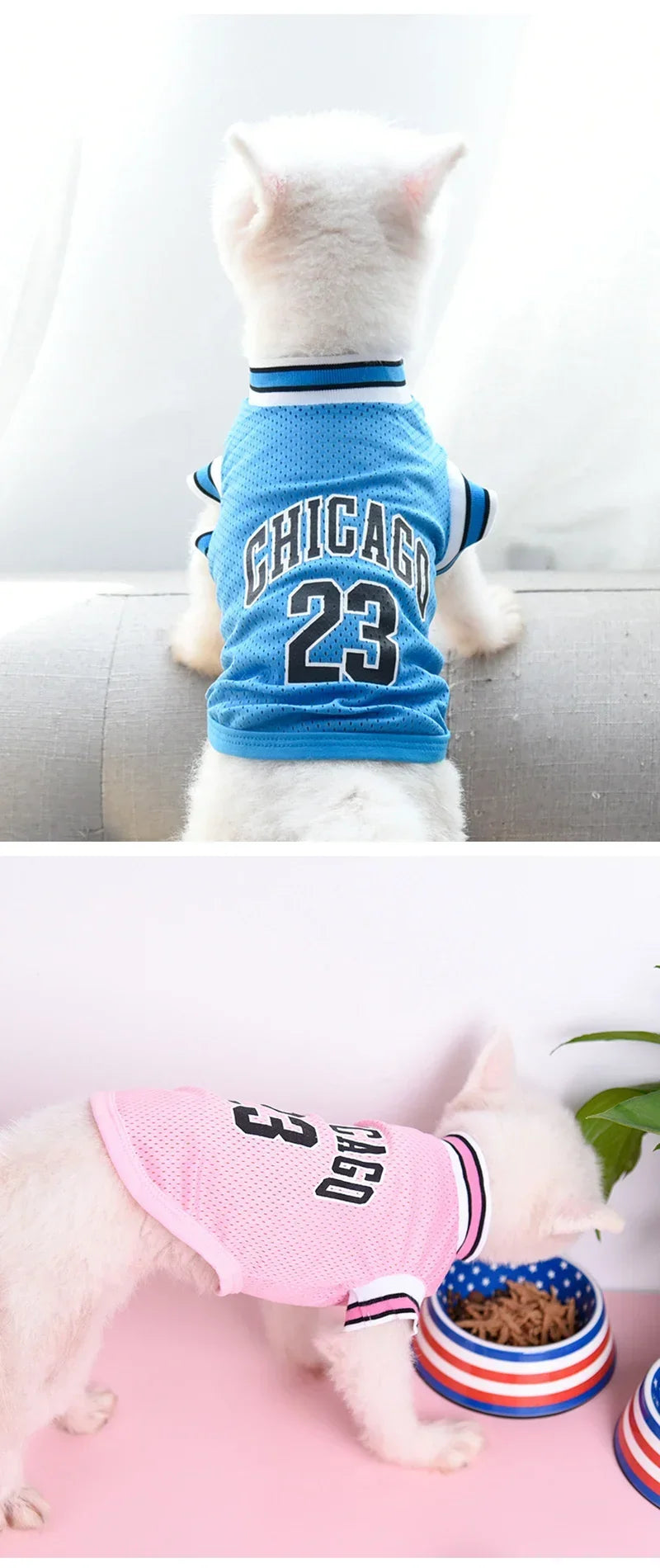 Dog Basketball Jersey Clothes Boy Girl Dog Pet Vest Clothes Puppy Shirt Apparel Cute Outfit Summer T-shirt for All Breeds XS-5XL