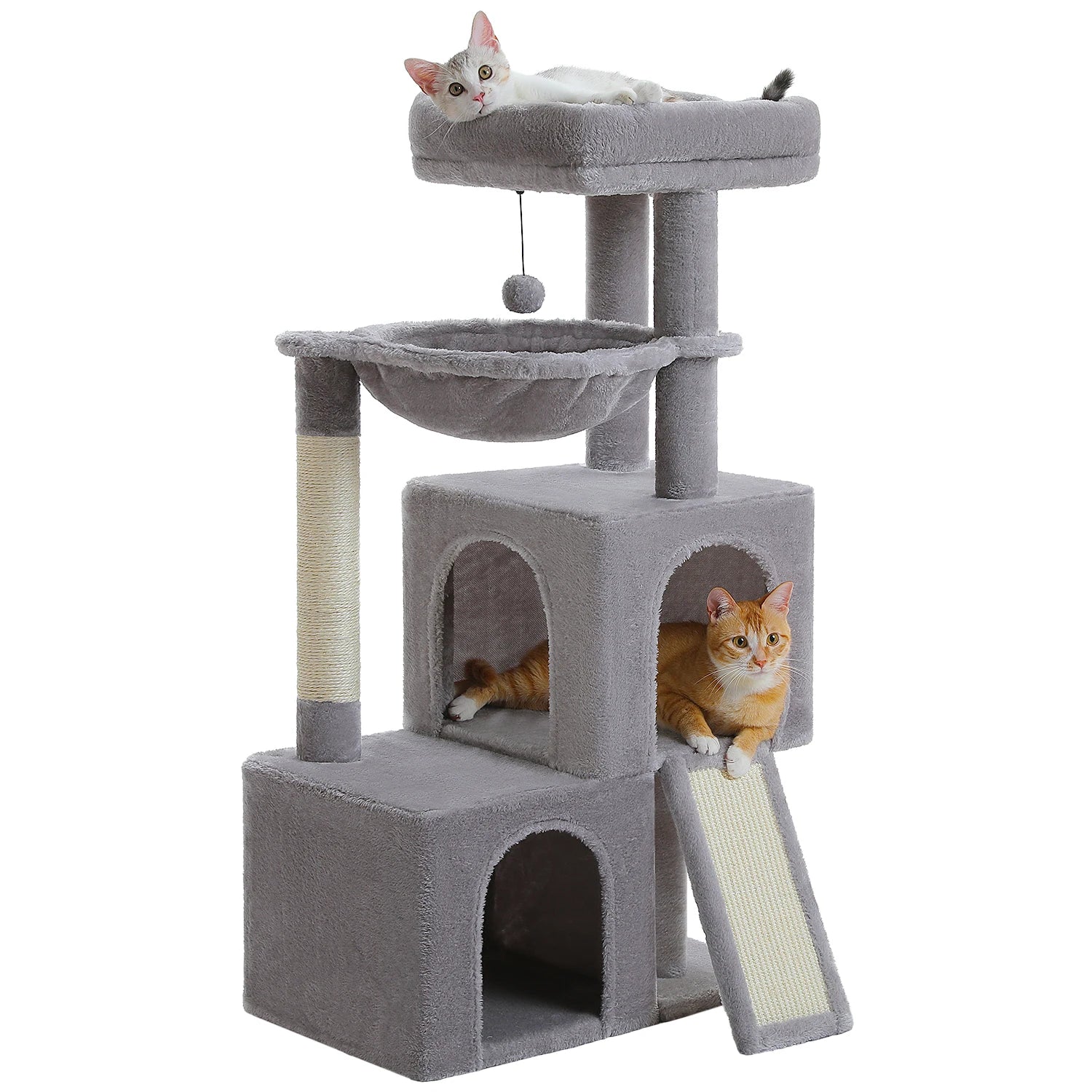 Pequlti Multi-Level Cat Tree Tower with Condo and Hammock