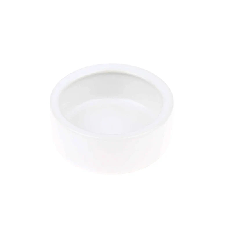 Reptile Food Bowl Anti-Escape Ceramic Feeder Dish Black White Reptile Water Bowl For Hermit Crab Gecko Chameleon Corn Snake