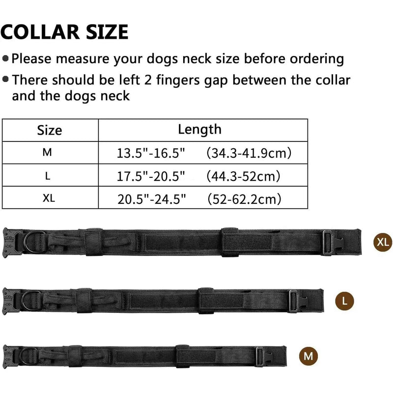 Tactical Military Dog Collar with Control Handle