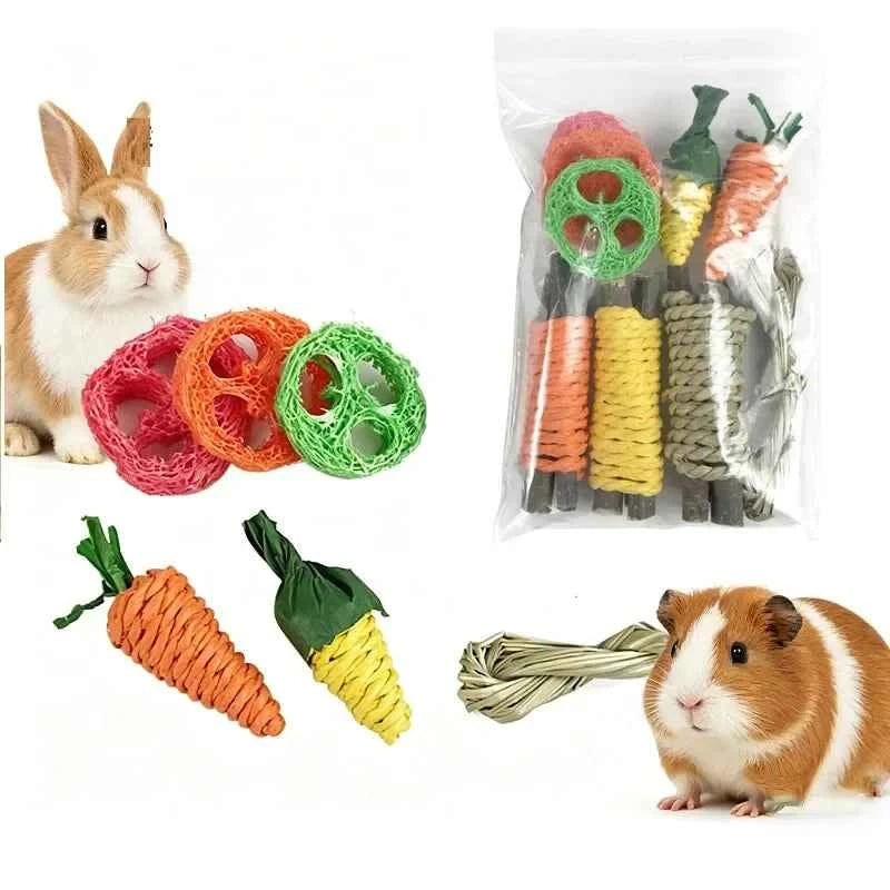 Pet Rabbit Guinea Pig Dragon Cat Fun Toy Hamster Rabbit Rabbit Tooth Grinding Set Pet Tooth Grinding Snacks XCWJ112