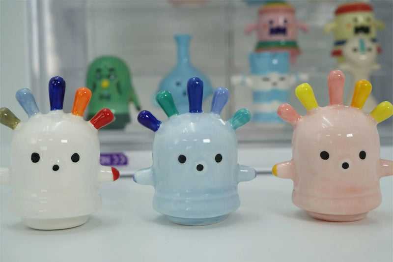 Ceramic Animals Pottery Figurine Crossings Game Model Collection Toys Desktop Ornament Kawaii Miniature Decoration Girls Gifts