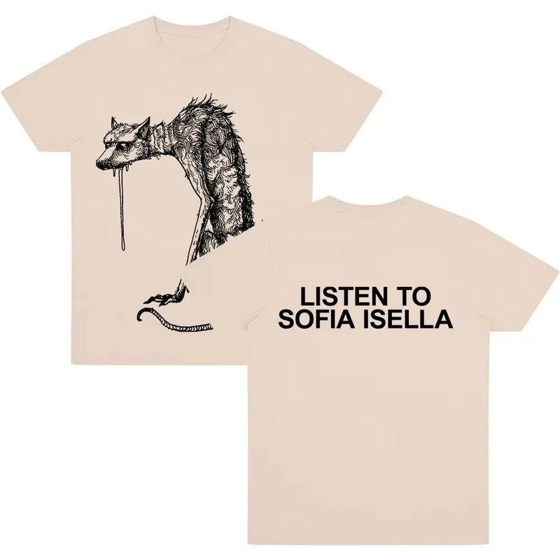 2026 The Dog T-Shirt Sofia Isella Cotton Tee Harajuku Casual Short Sleeve Womens Men Streetwear Crew Neck Tops Fashion Y2K