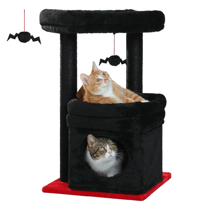 PEQULTI Cat Tree Tower with Condo and Sisal Scratching Posts