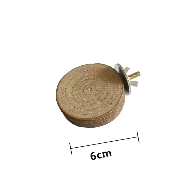 Cute Rabbit Roller Toys Natural Wooden Pine Dumbells Unicycle Bell Chew Toys for bird Guinea Pigs Rat  Small Pet Molars Supplies