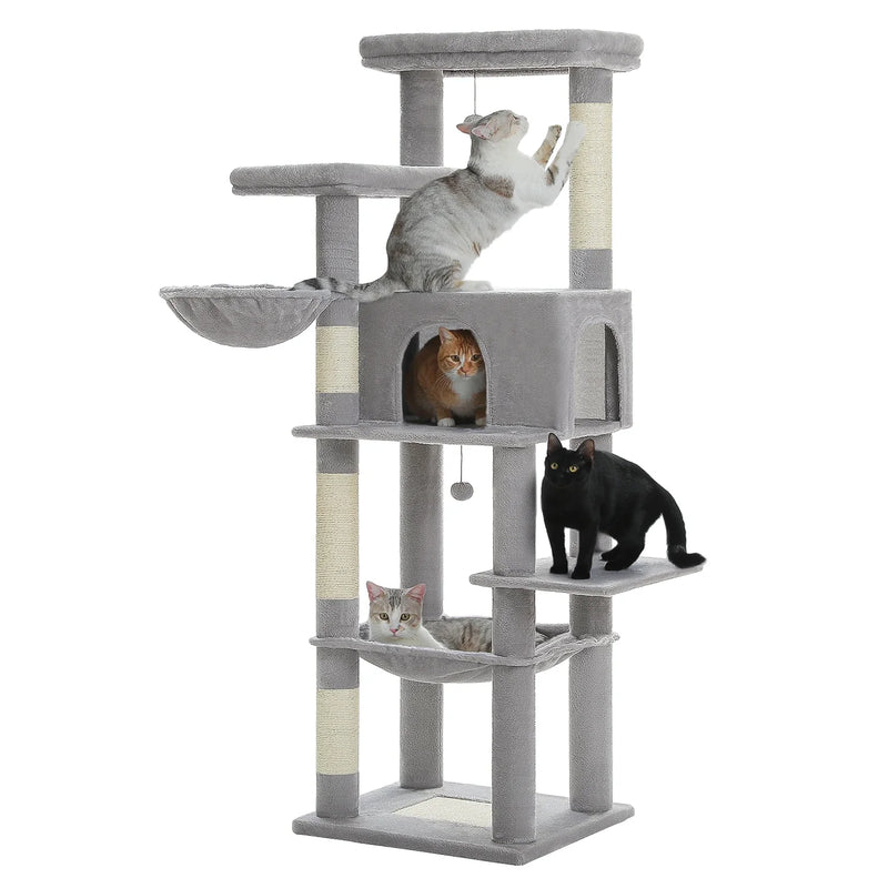 PAWZ Road Large Multi-Level Cat Tree - 186cm Wood Tower