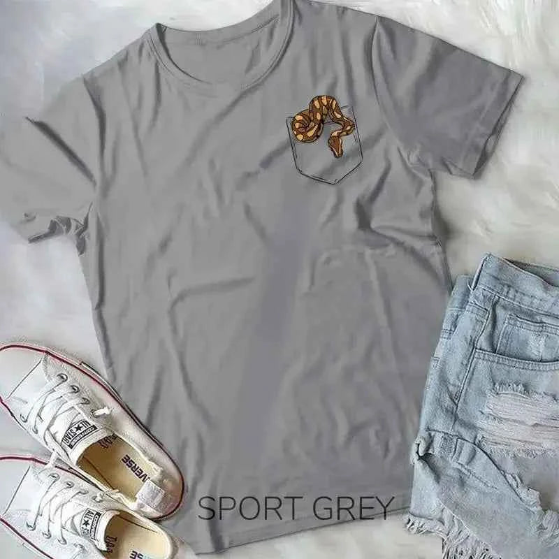 Ball Python Pocket Snake Reptile Boa Lover Unisex T shirt Vintage Clothes