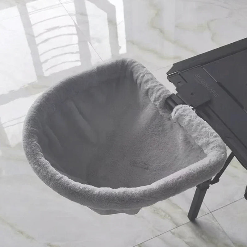 Cat Desk Bed One-Click Folding Sunken Design Space-Saving Semi-Circular Cat Desk Hammock Perch For Home Office Indoor Cats