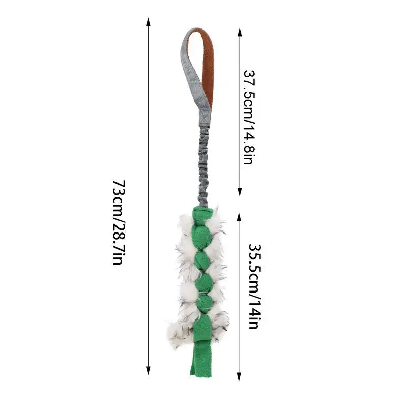 Interactive Squeaky Dog Rope Toy with Elastic Drawstring