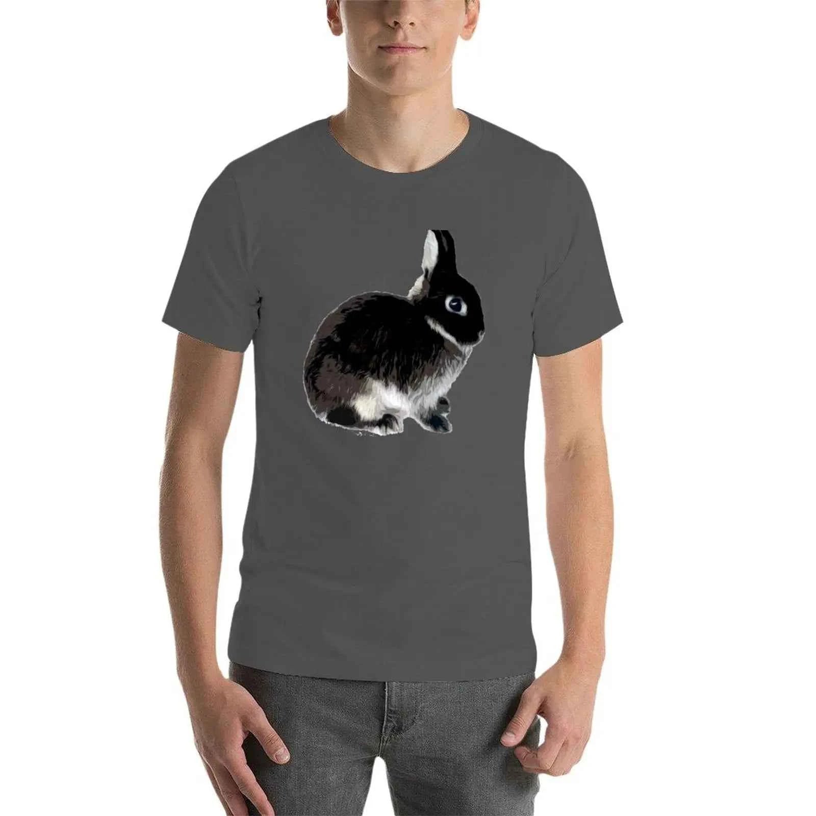 Black Otter Netherland Dwarf Rabbit T-Shirt Thanksgiving Casual Tee