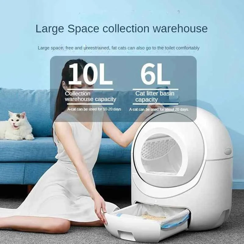 Automatic Self-Cleaning Cat Litter Box - Extra Large Enclosed Smart