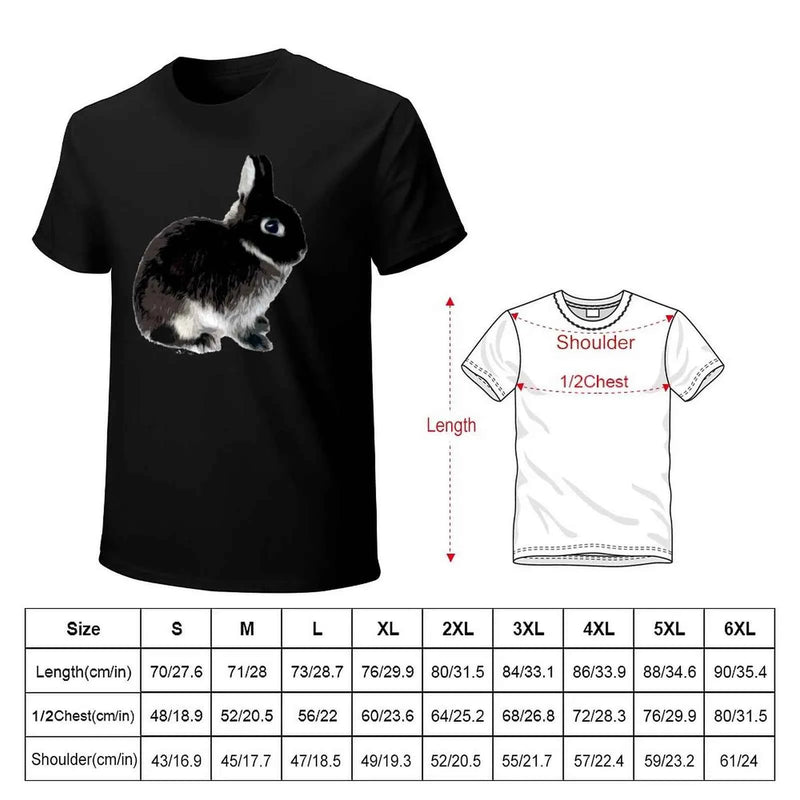 Black Otter Netherland Dwarf Rabbit T-Shirt Thanksgiving Casual Tee