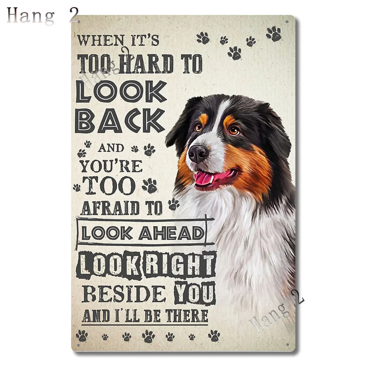 Aussie Metal Tin Sign Wall Decor Australian Shepherd Dog Bath Soap Poster Hanging Plaque Aluminum Signage Posters 8x12 Inch