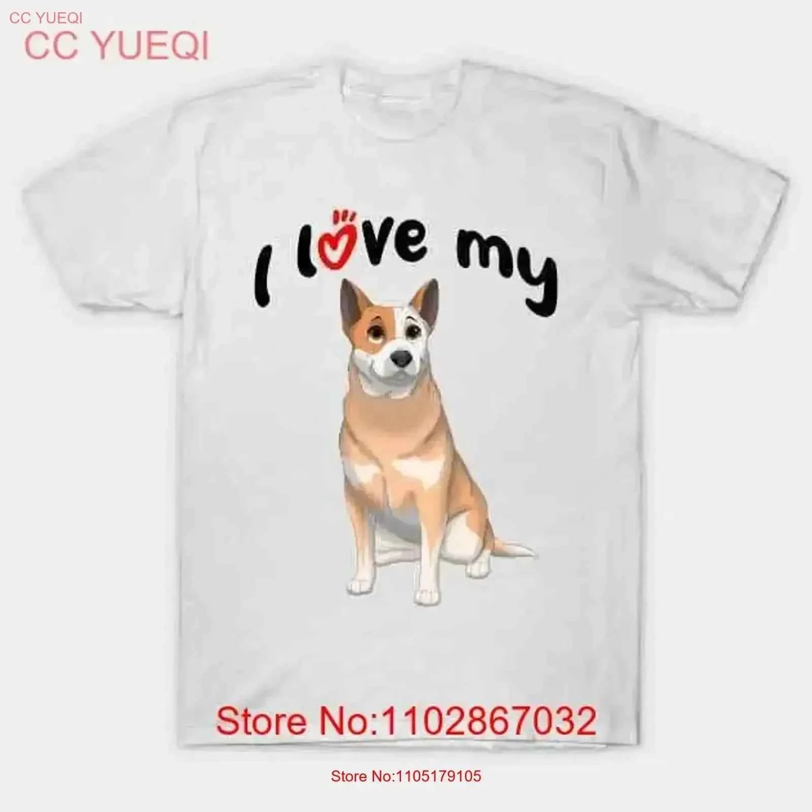 I Love My Red Australian Cattle Dog Heeler Made in Australia T Shirt S 5XL vintage Washed Soft homme streetwear Stretched