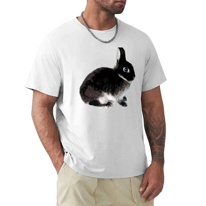 Black Otter Netherland Dwarf Rabbit T-Shirt Thanksgiving Casual Tee
