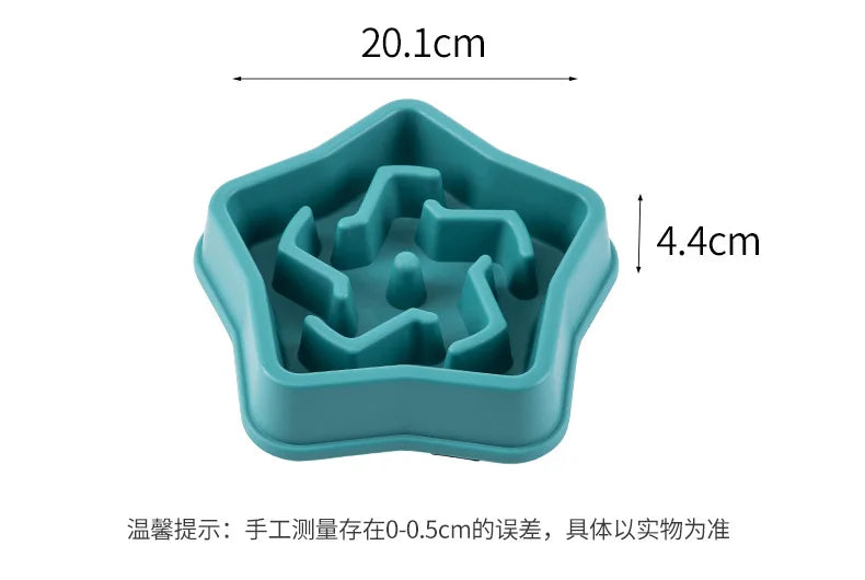 Anti-Choking Slow Feeder Dog Bowl - Non-Slip Plastic Maze Bowl
