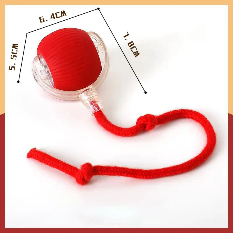 Automatic Smart Cat Toy Ball Interactive Electric Rolling Teaser USB Rechargeable Moving Bouncing Ball for Kittens Birthday Gift