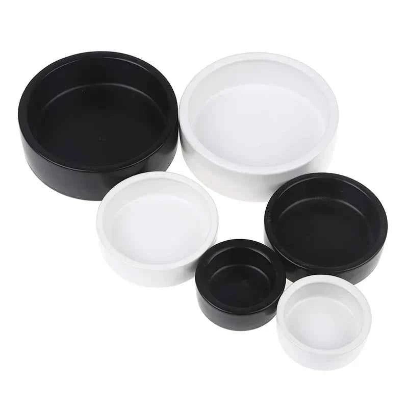 Reptile Food Ceramic Bowl Anti-Escape Ceramic Feeder Dish Reptile Water Bowl For Hermit Crab Gecko Chameleon Corn Snake