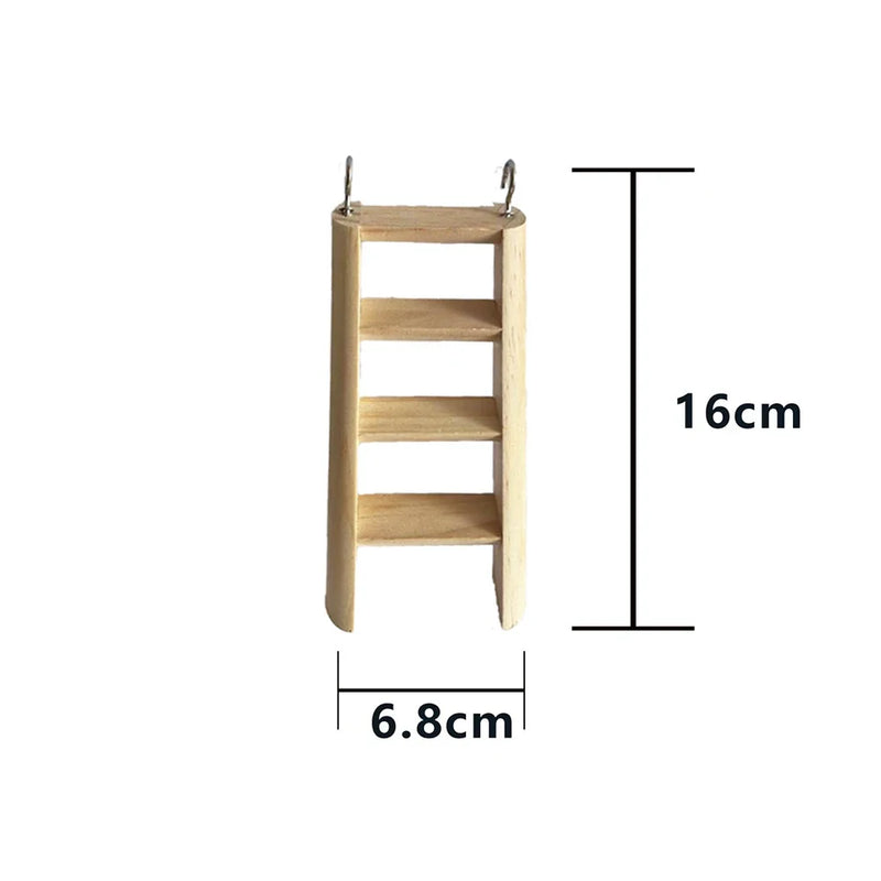 Cute Rabbit Roller Toys Natural Wooden Pine Dumbells Unicycle Bell Chew Toys for bird Guinea Pigs Rat  Small Pet Molars Supplies