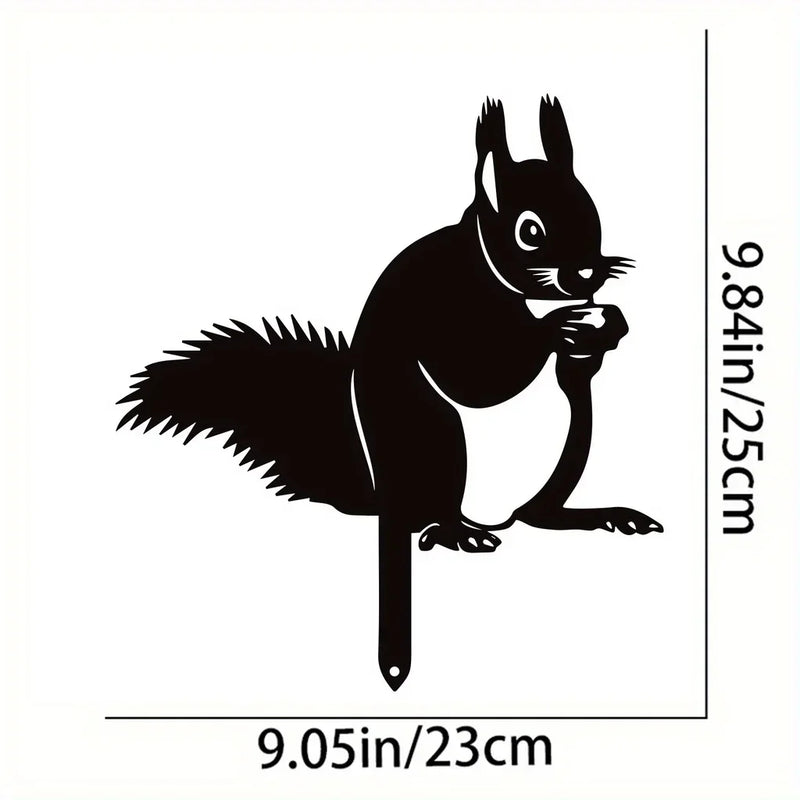 Rabbit Art Sculpture – Hollow Wrought Iron Figurines, Dust Proof and Realistic Rabbit/Squirrel for Garden, Home, and Yard