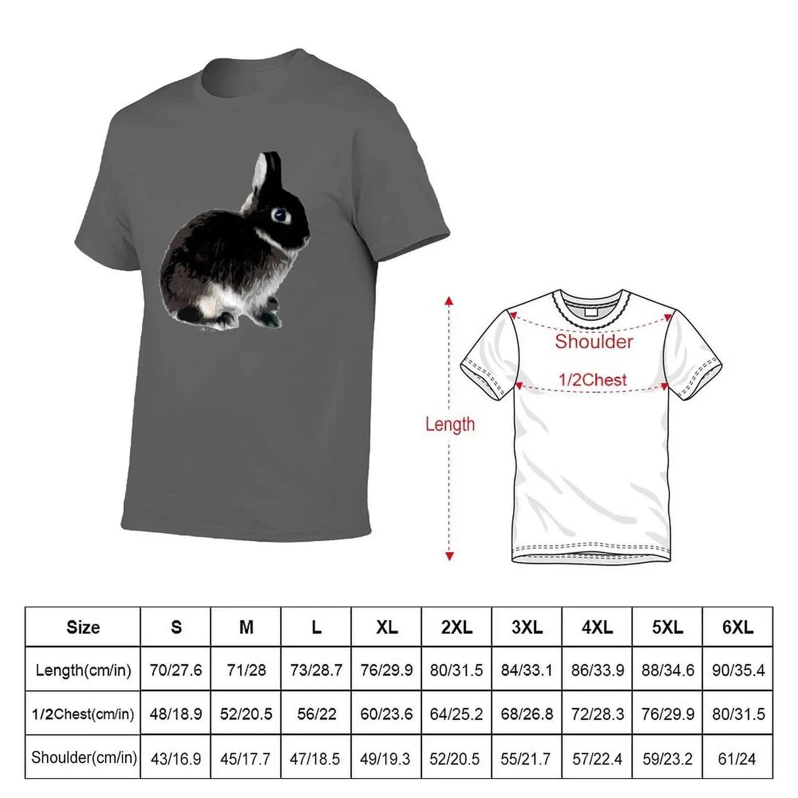 Black Otter Netherland Dwarf Rabbit T-Shirt Thanksgiving Casual Tee