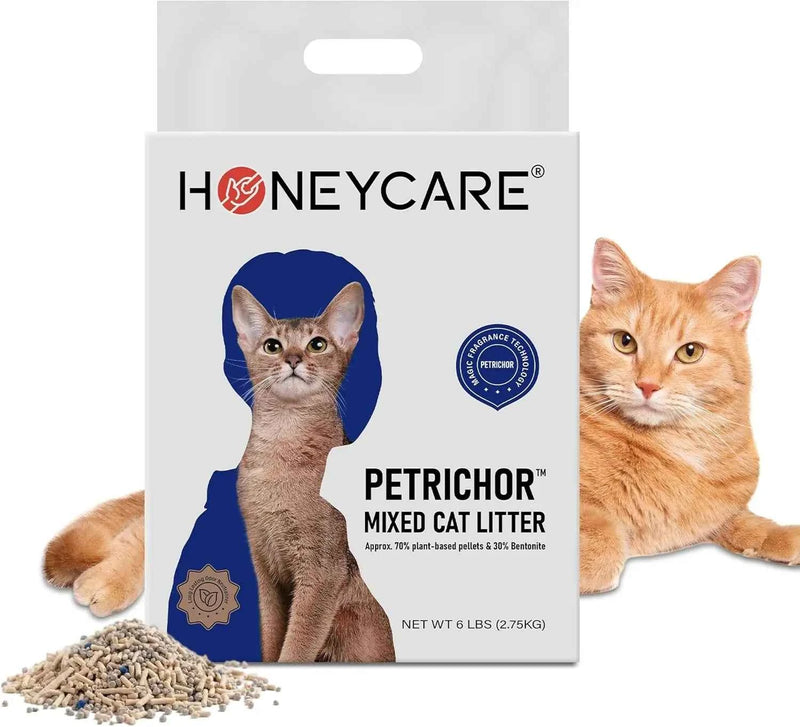 Petrichor Tofu & Bentonite Cat Litter | Quick Clumping, Low Dust, Odor Control, 6 lbs