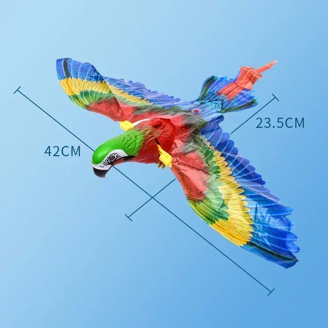 Electric Flying Bird Cat Toy Bird Simulation Interactive Hanging Parrot Eagle Flying Toy For Cats Relieve Boredom Teasing Toys