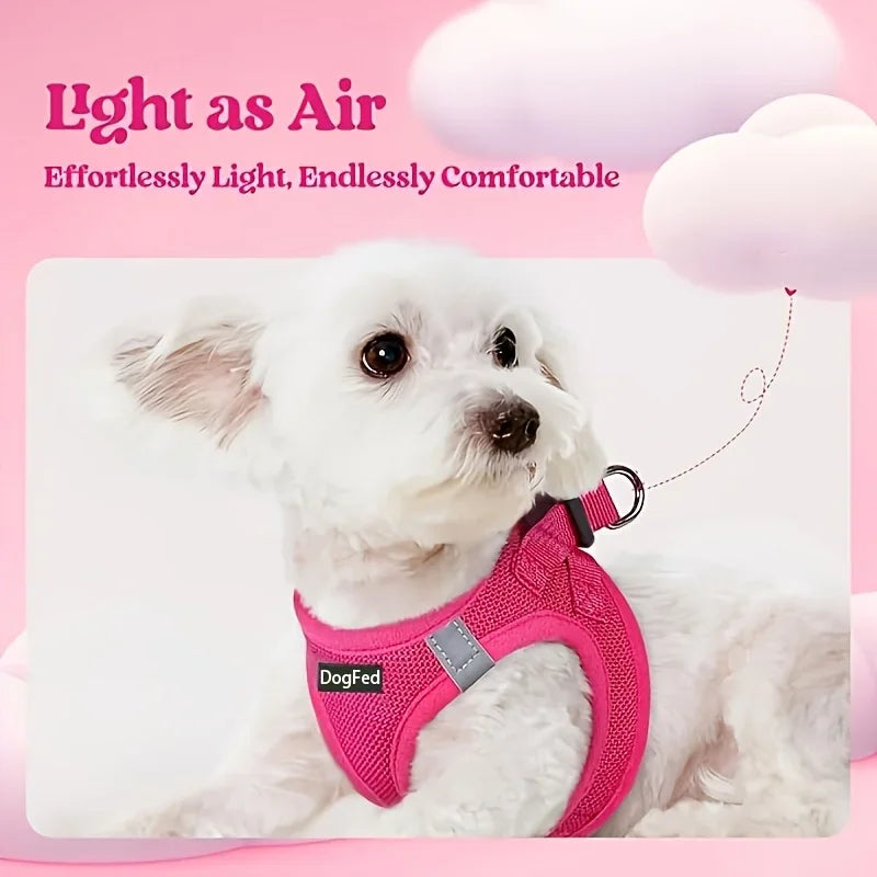 Dog Harness and Leash Set - Reflective Breathable Mesh Vest