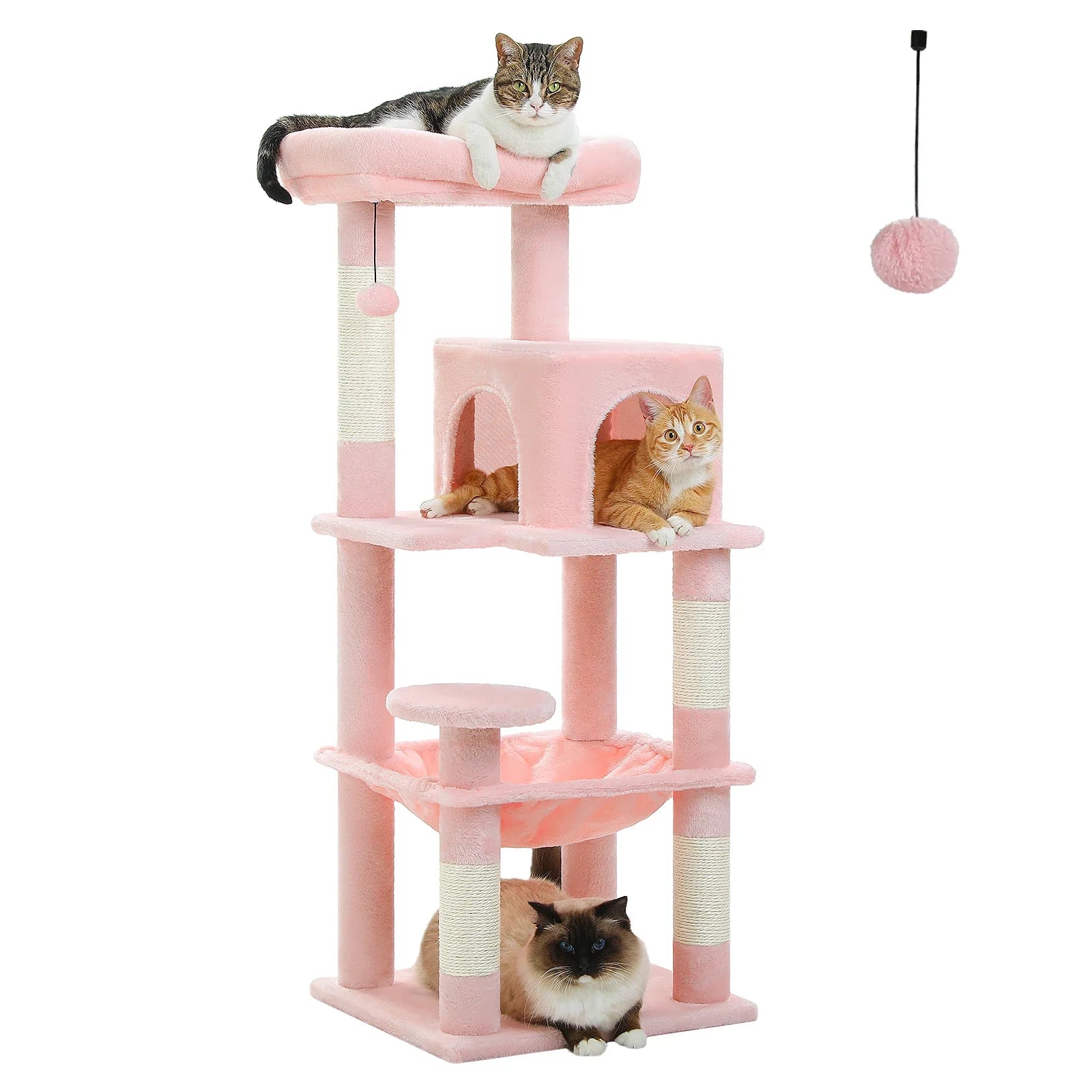 Petepela 5-Level Cat Tree Tower with Hammock and Condo