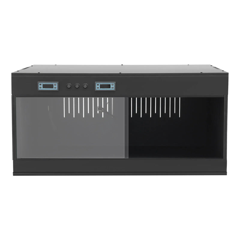 Reptile Lounge Habitat with Glass Sliding Door and Intelligent Thermostat 80*40*40cm Reptile Breeding Box LCD Reptile Pet  Box