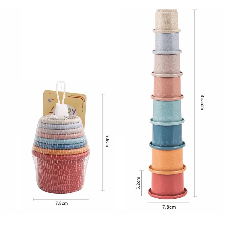 Stacking Cups Toy For Rabbits, Multi-colored Reusable Small Animals Puzzle Toys For Hiding Food Playing, Small Animals Pet Toys