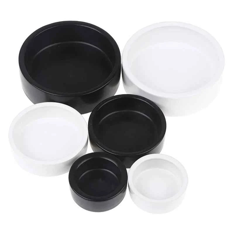 Reptile Food Ceramic Bowl Anti-Escape Ceramic Feeder Dish Reptile Water Bowl For Hermit Crab Gecko Chameleon Corn Snake