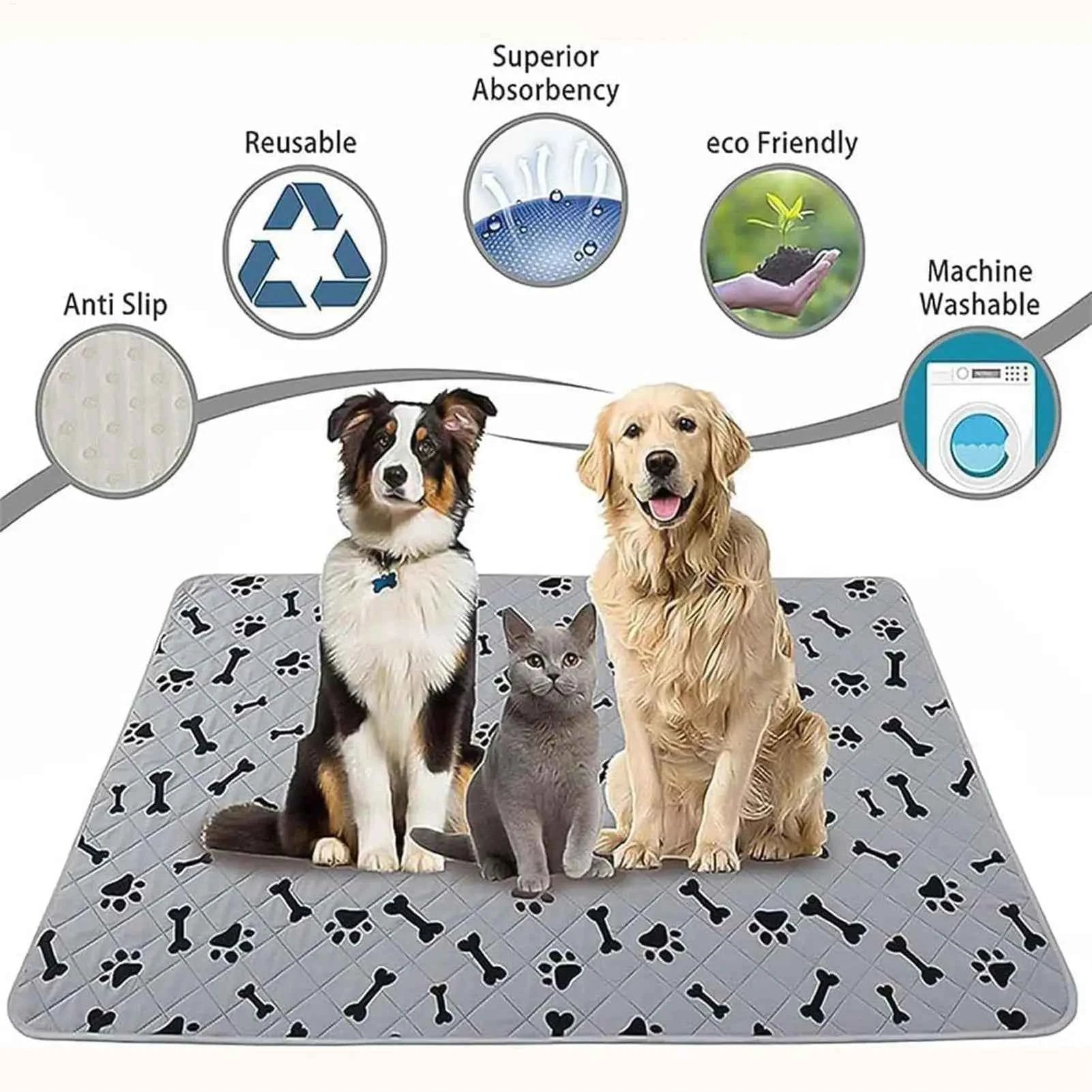 Dog Pee Pads Fast Absorbent Training Mat Leak-Proof Pet Training Pads for Dogs Indoor for Cats Potty Training Home Travel