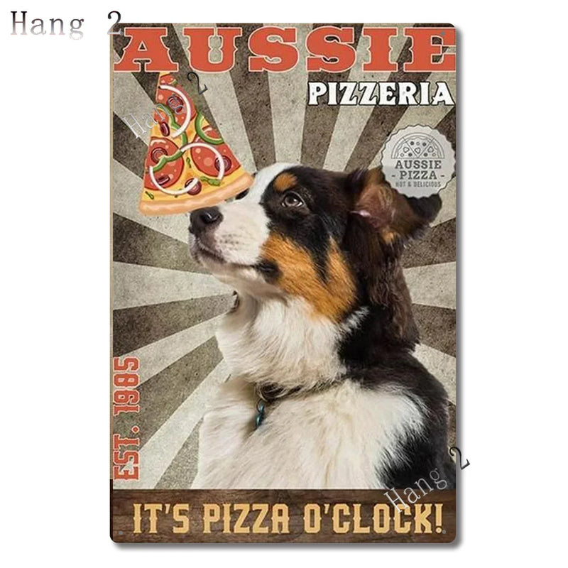 Aussie Metal Tin Sign Wall Decor Australian Shepherd Dog Bath Soap Poster Hanging Plaque Aluminum Signage Posters 8x12 Inch