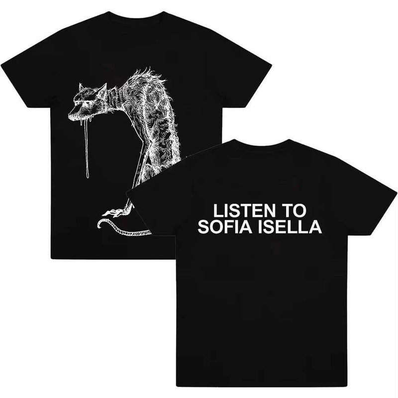 2026 The Dog T-Shirt Sofia Isella Cotton Tee Harajuku Casual Short Sleeve Womens Men Streetwear Crew Neck Tops Fashion Y2K