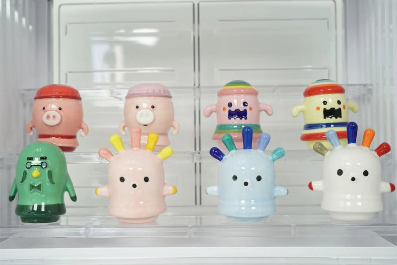 Ceramic Animals Pottery Figurine Crossings Game Model Collection Toys Desktop Ornament Kawaii Miniature Decoration Girls Gifts