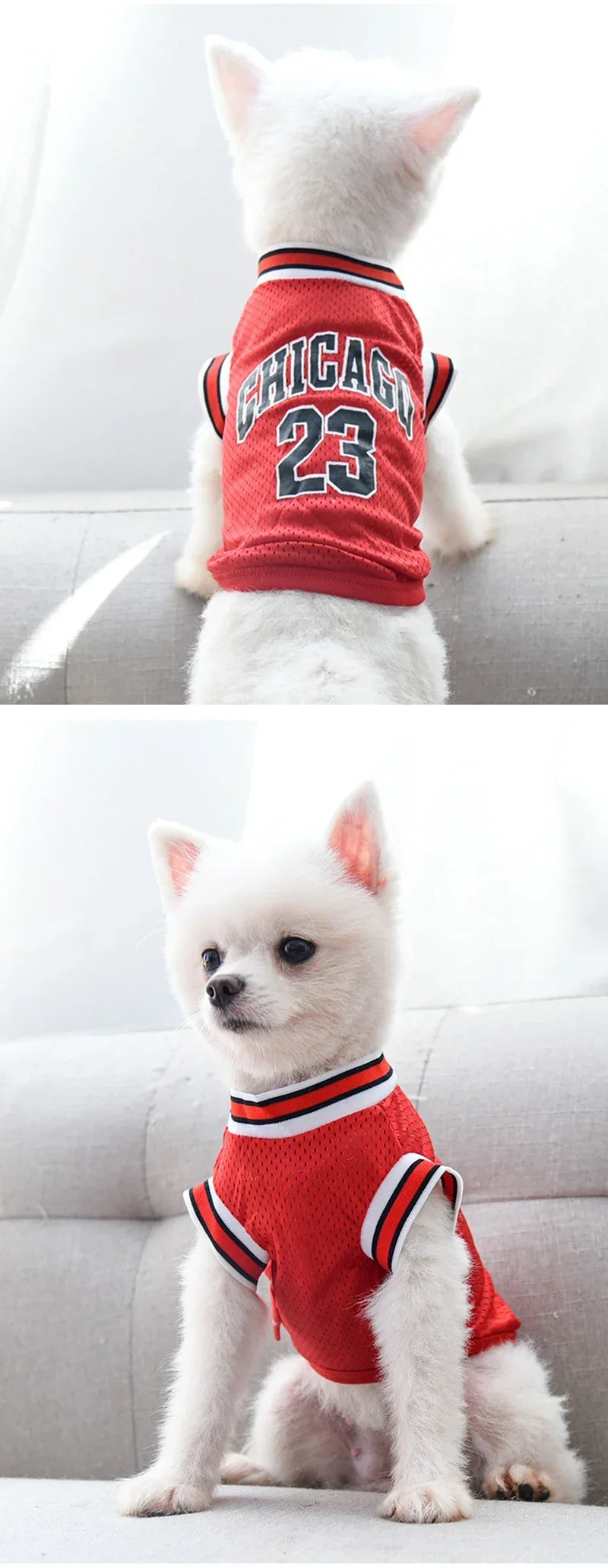 Dog Basketball Jersey Clothes Boy Girl Dog Pet Vest Clothes Puppy Shirt Apparel Cute Outfit Summer T-shirt for All Breeds XS-5XL