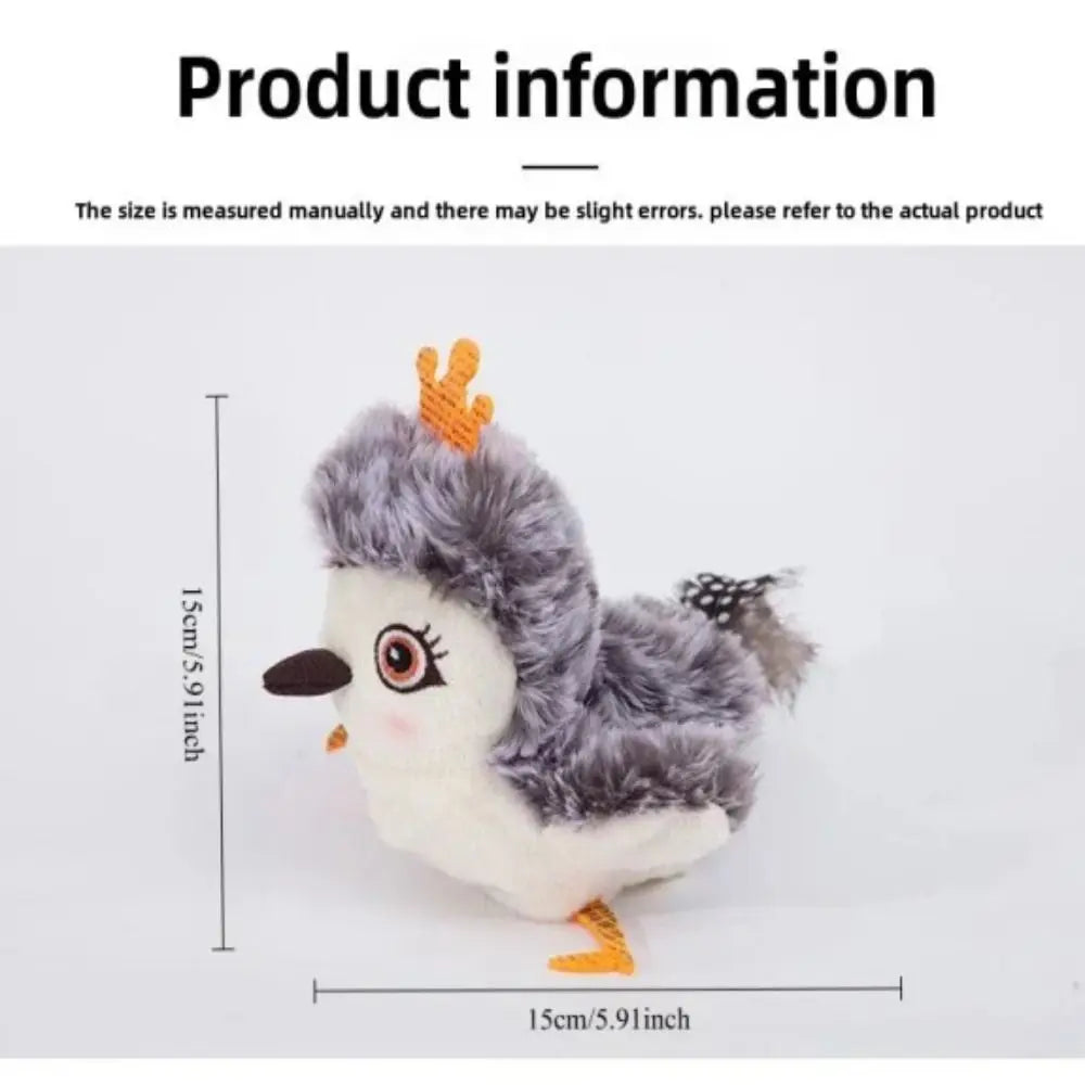Rechargeable Flapping Bird Sparrow Cat Toy USB Vivid Chirping Interactive Flying Bird Cat Toys Touch-Activated Hangable