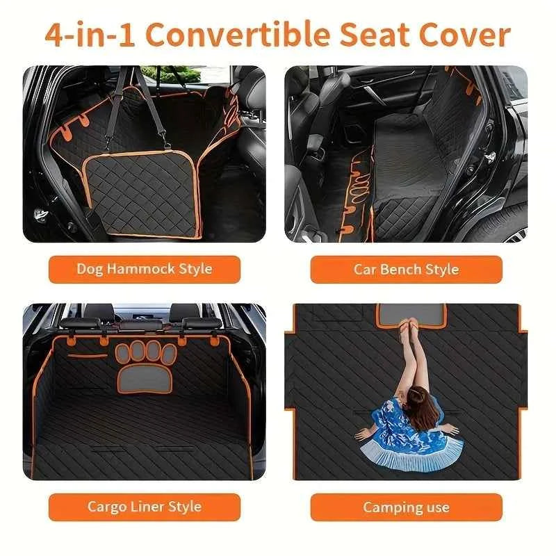 Dog Car Seat Cover Hammock - Waterproof Anti-Slip Oxford Cloth