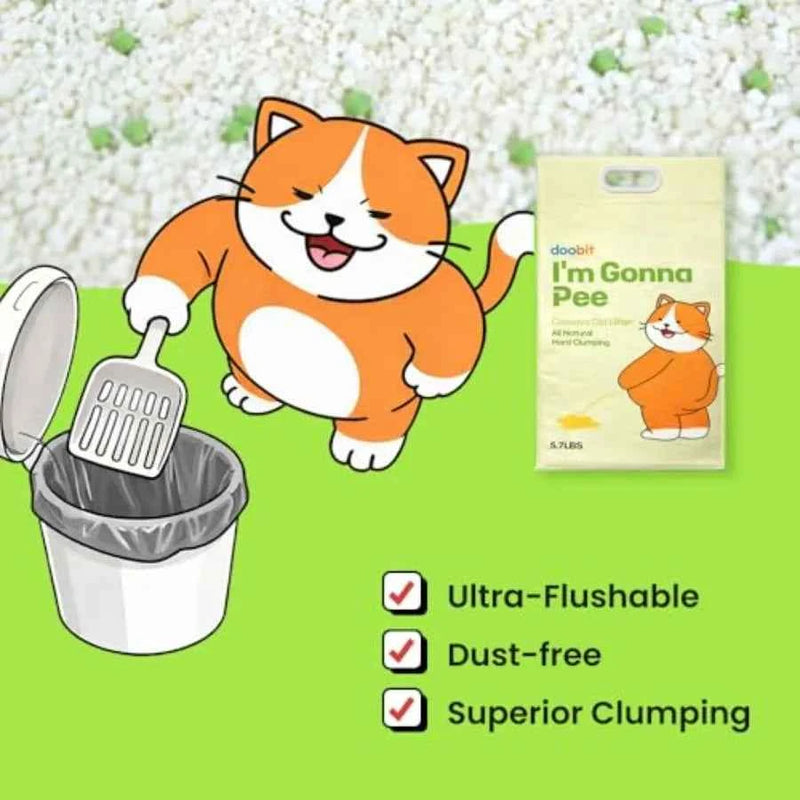 Cassava Cat Litter 100 Natural Eco-Friendly Fast Clumping for Kittens and Sensitive Cats Mixable with Clay Non-Stick No Odor No